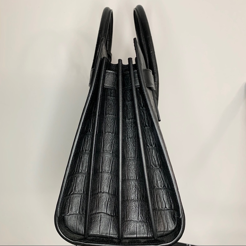 Saint Laurent Small Croc Embossed Sac de Jour - Picture 5 of 14